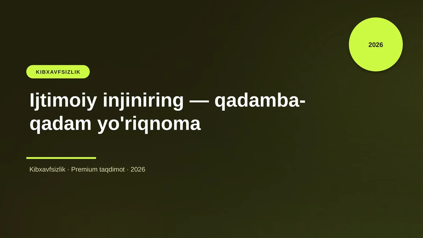 Ijtimoiy injiniring — qadamba-qadam yo'riqnoma
