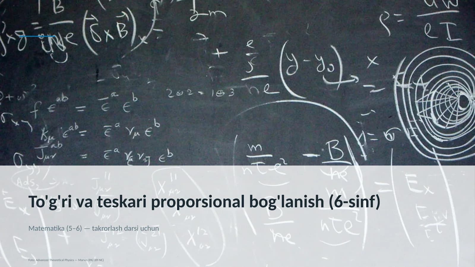 To'g'ri va teskari proporsional bog'lanish (6-sinf)