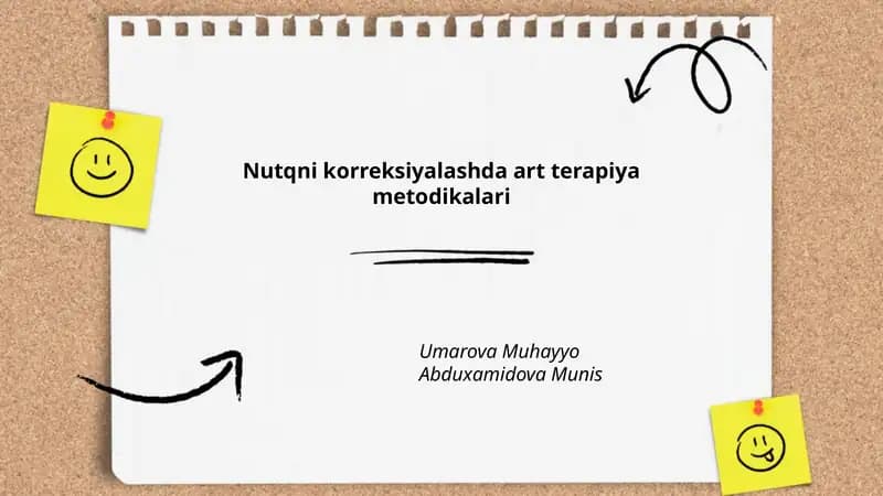 Nutqni korreksiyalashda art terapiya metodikalari