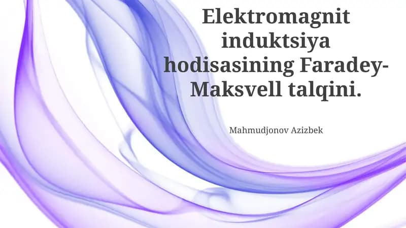 Faradey-Maksvell talqini