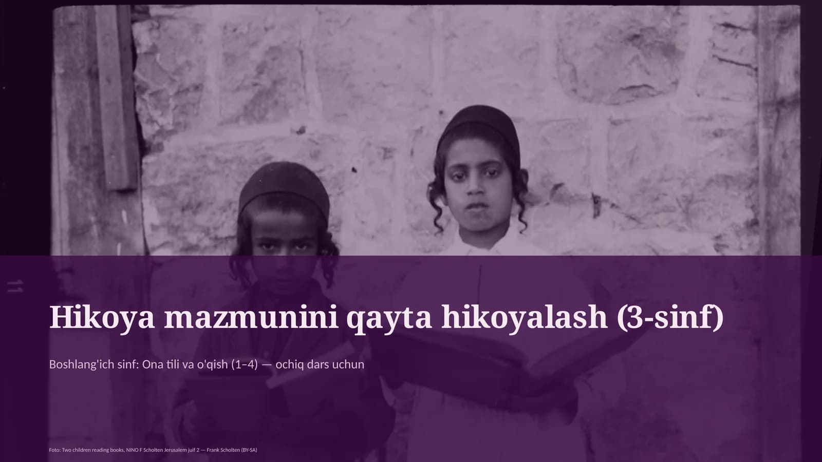 Ona tili va o'qish (1-4) — ochiq dars uchun
