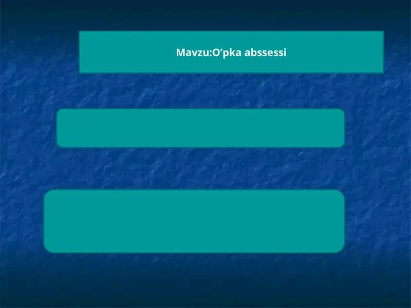 o'pka absessi