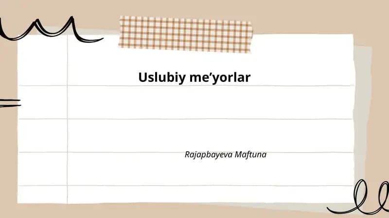 Uslubiy meʼyorlar