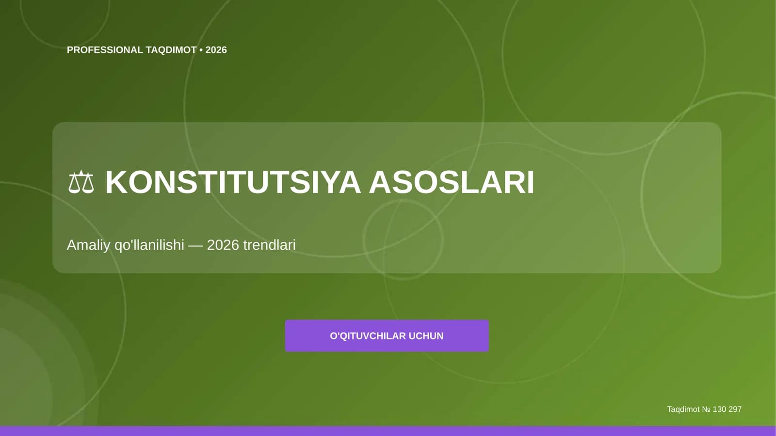 Konstitutsiya asoslari: amaliy qo'llanilishi (2026 trendlari)