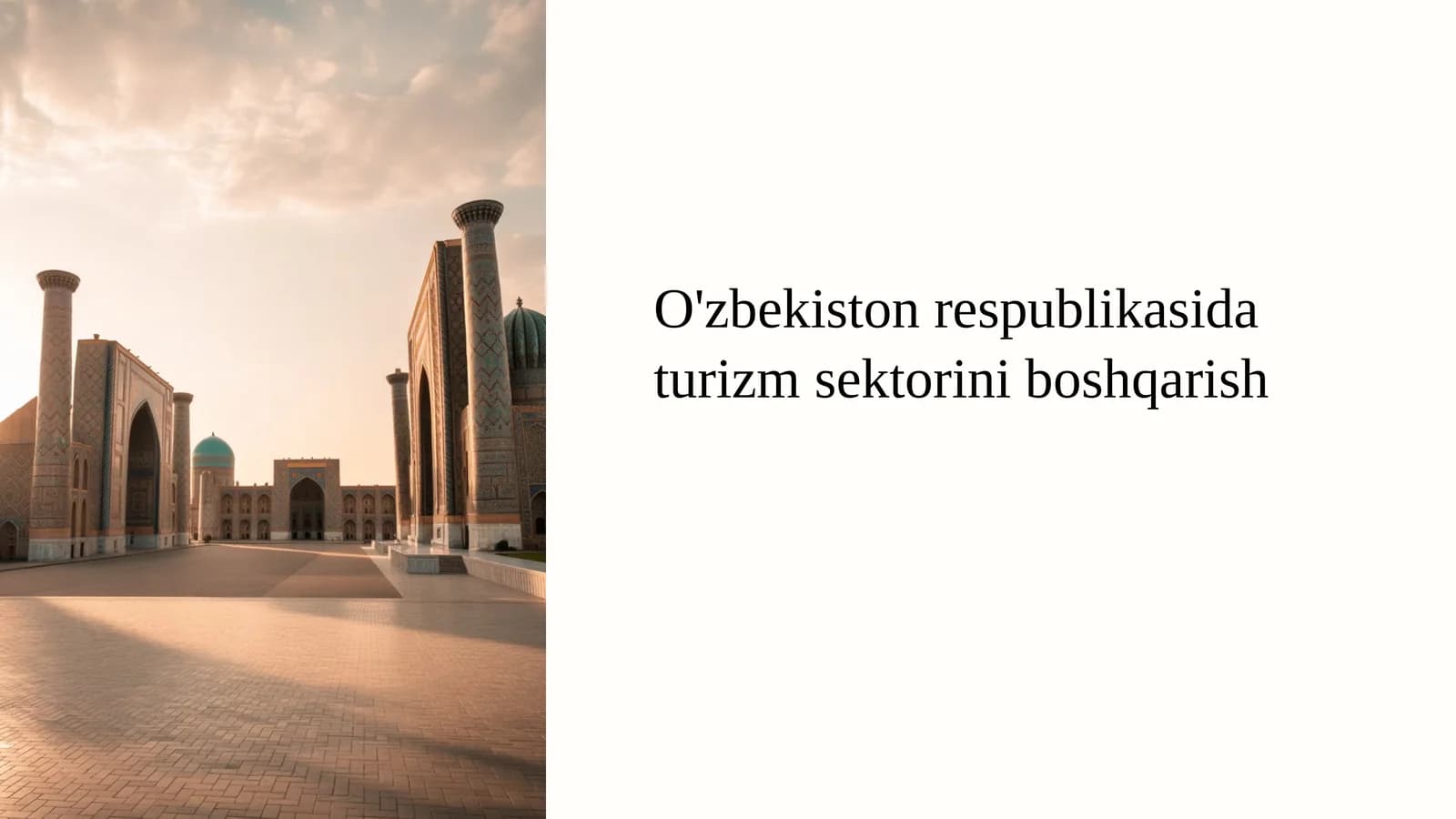 Turizm Sanoatining Jadal O'sishi