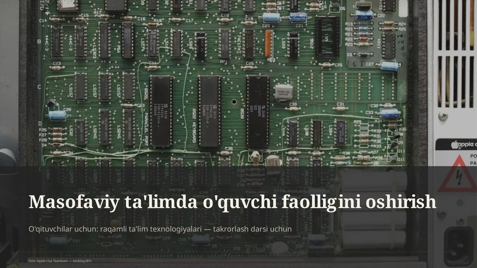 Masofaviy ta'limda o'quvchi faolligini oshirish