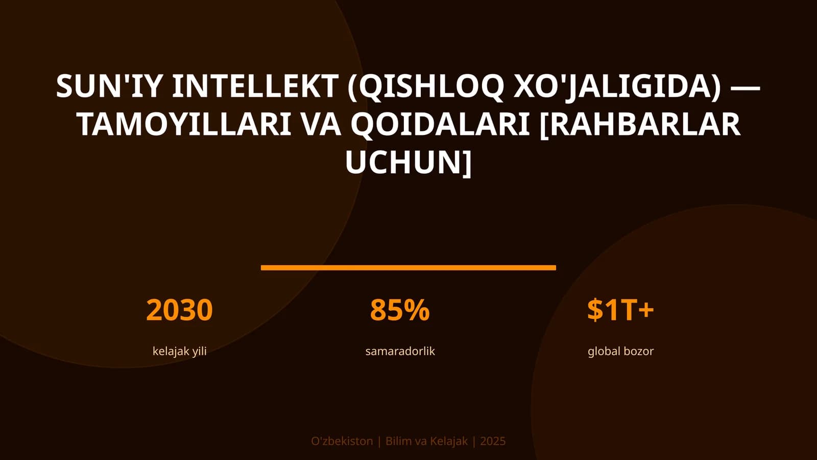 Sun'iy intellekt (qishloq xo'jaligida) — tamoyillari va qoidalari [rahbarlar uchun]