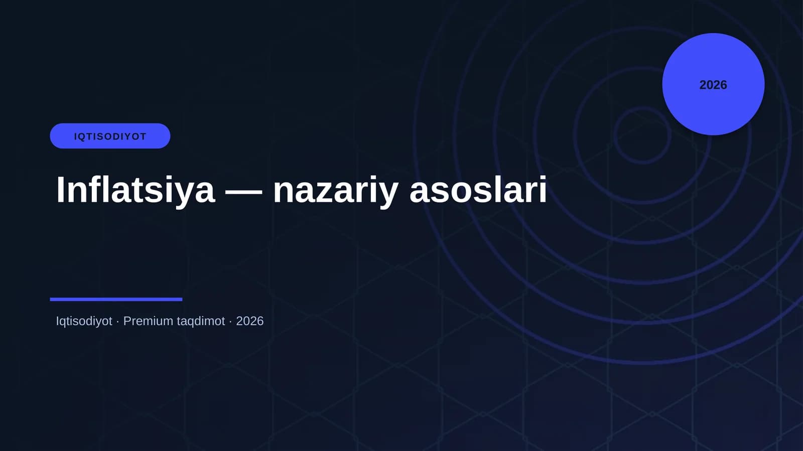 Inflatsiya — nazariy asoslari
