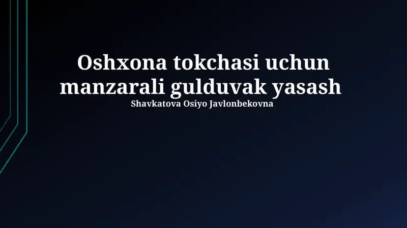 Manzarali gulduvak yasash