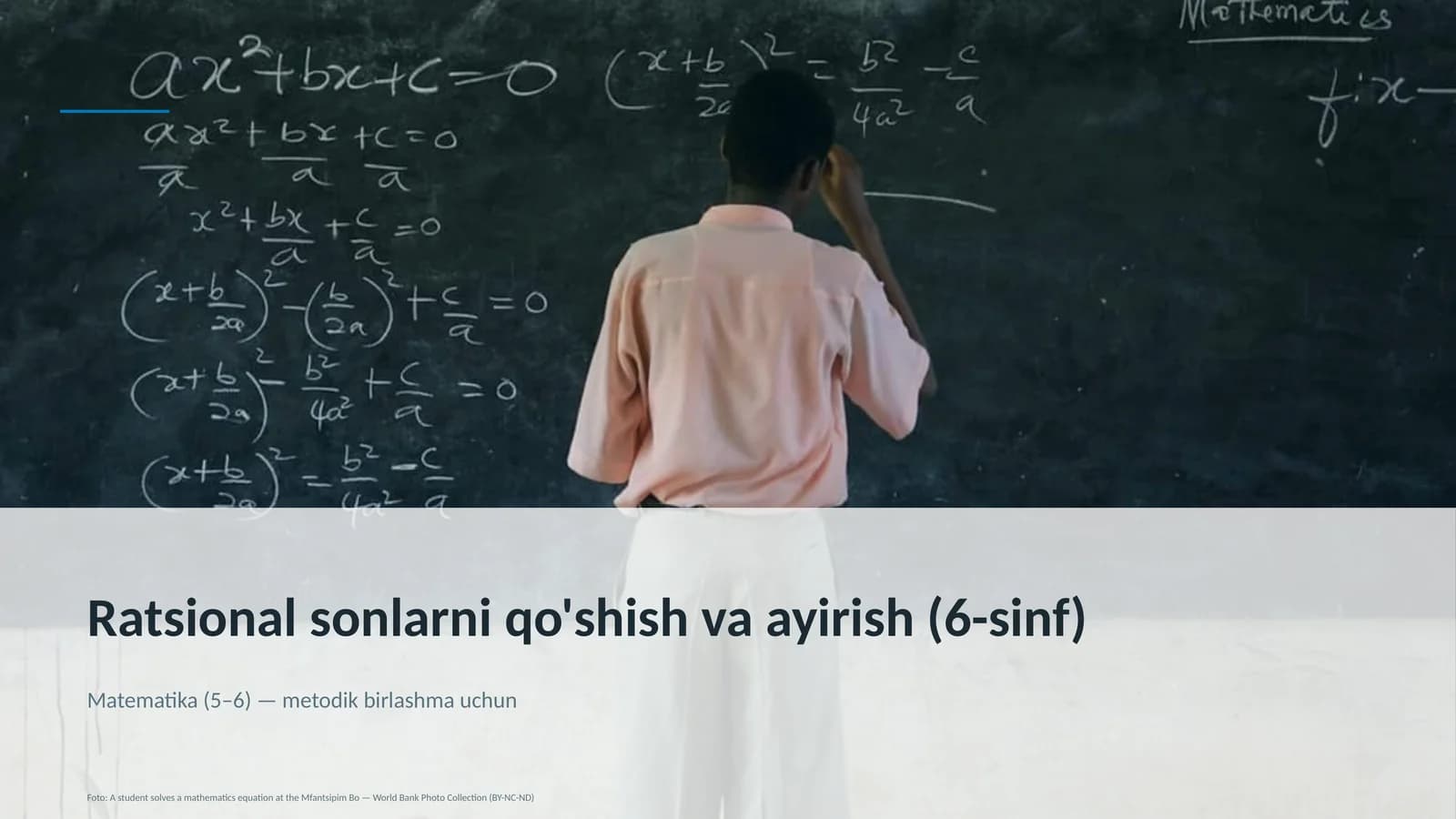 Ratsional sonlarni qo'shish va ayirish (6-sinf)