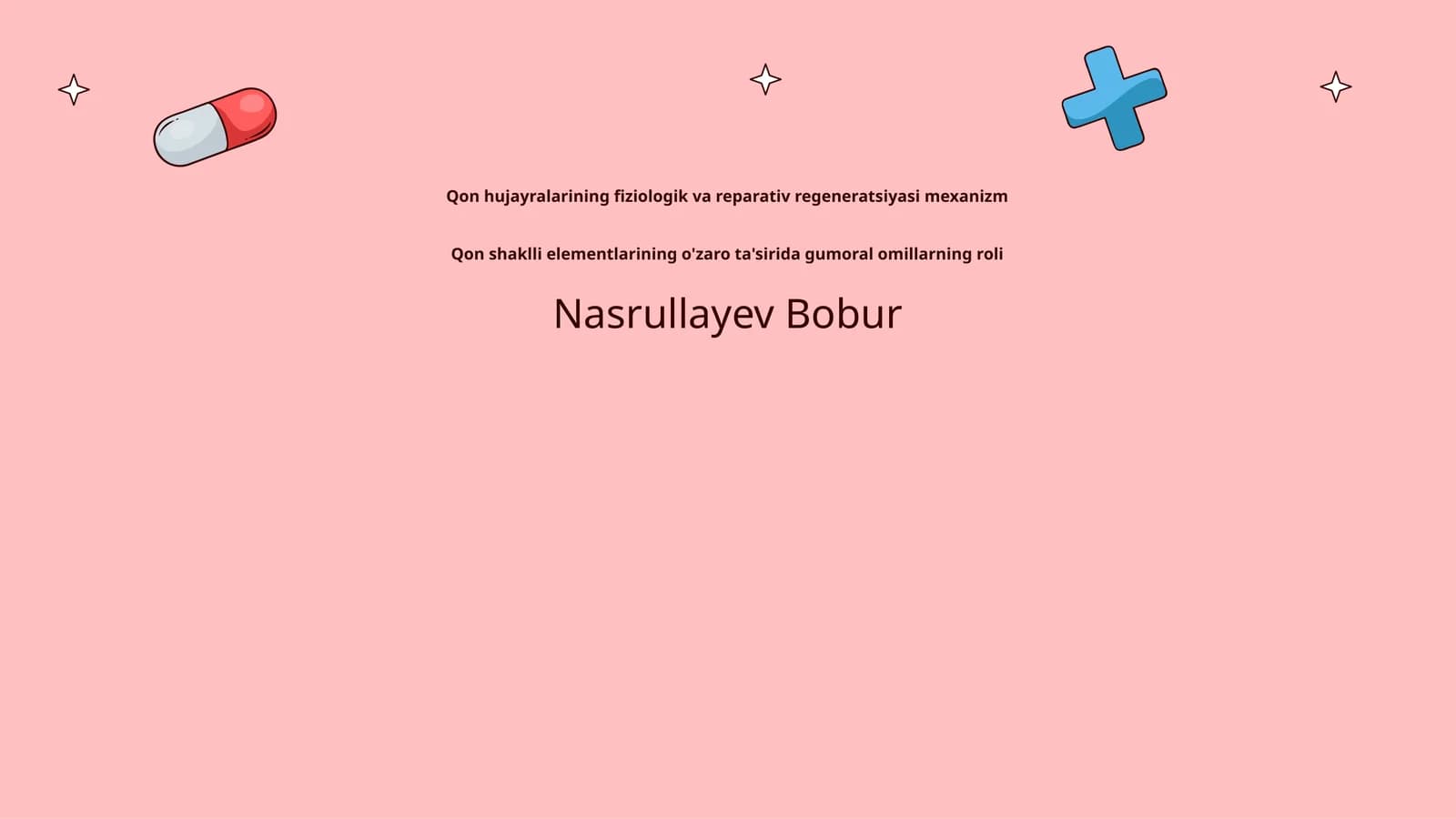 Qon hujayralarining fiziologik va reparativ regeneratsiyasi mexanizm