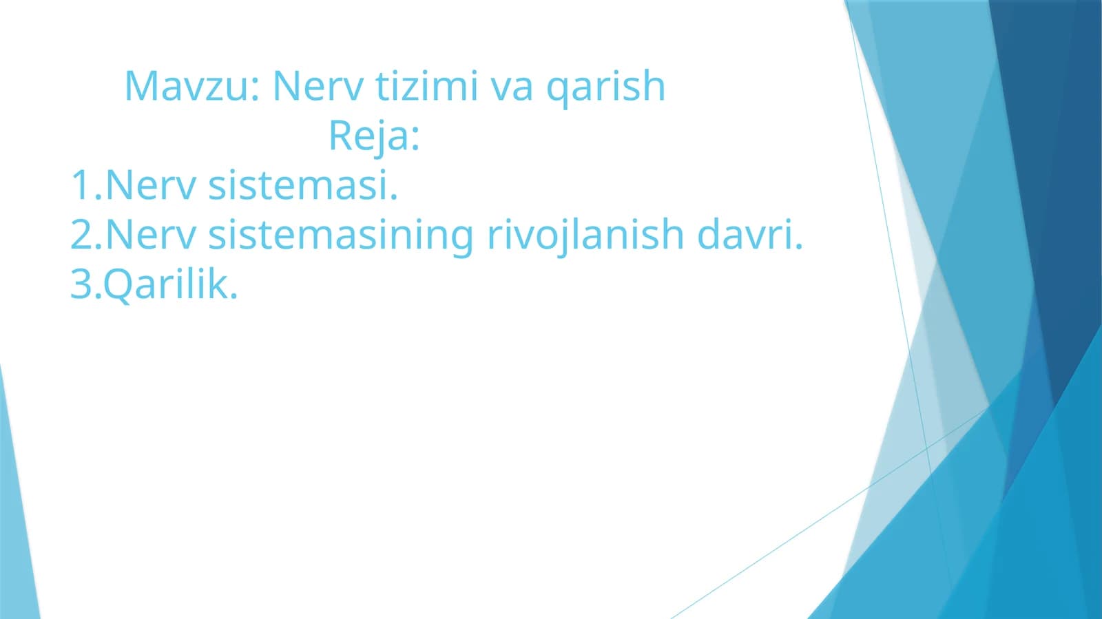 NERV TIZIMI VA QARISH