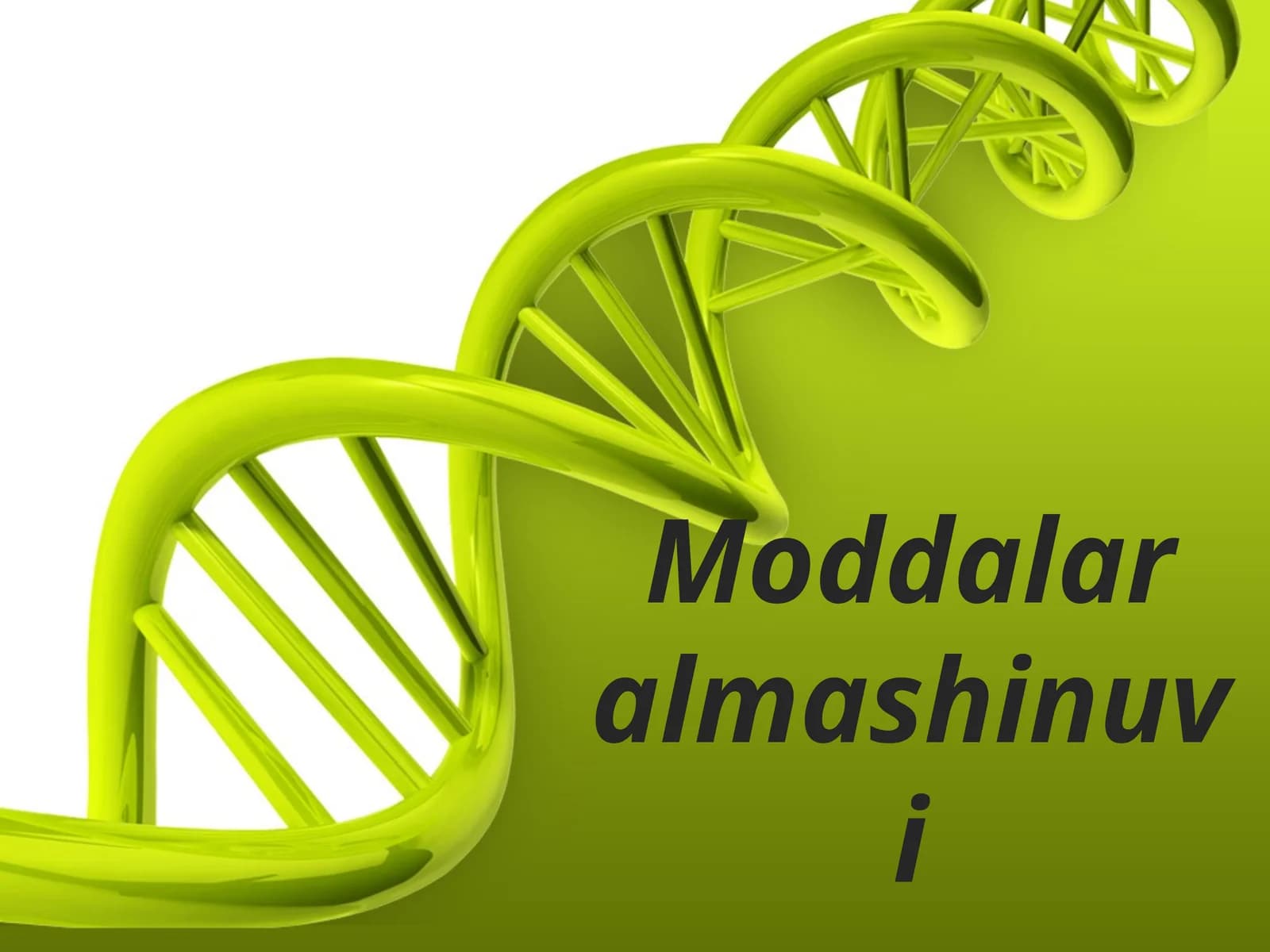 "Moddalar almashinuvi" mavzusida 9-sinf biologiya fanidan dars ishlanma.