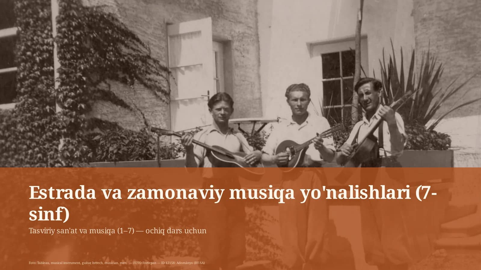 Tasviriy san'at va musiqa (1–7) — ochiq dars uchun
