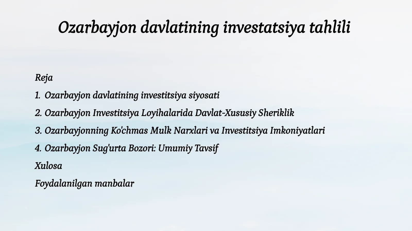 Ozarbayjonning Ko'chmas Mulk Narxlari va Investitsiya Imkoniyatlari