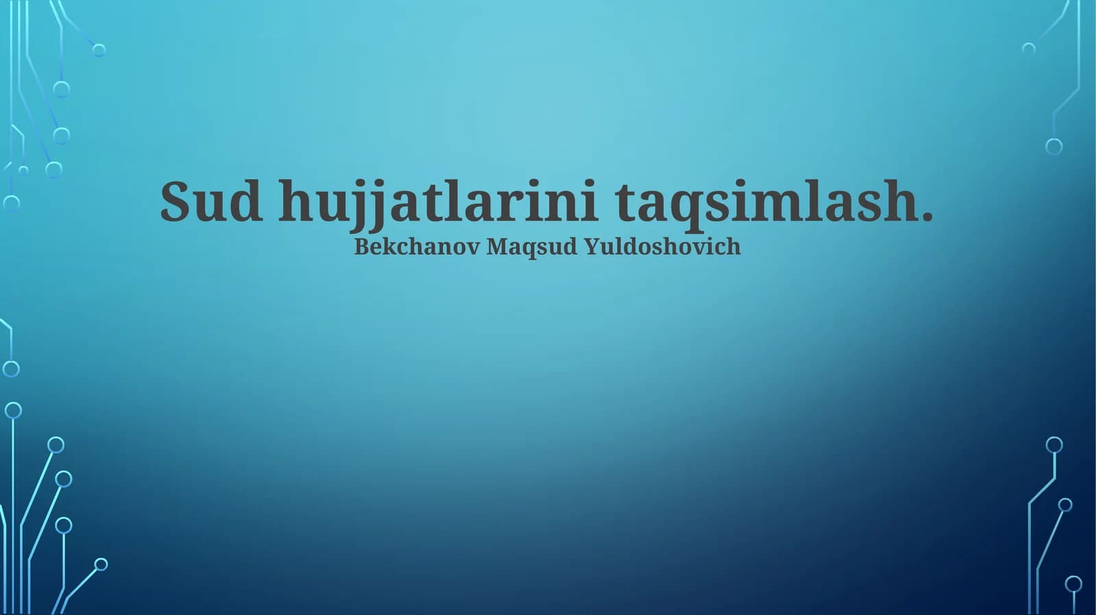 Sud hujjatlarini taqsimlash