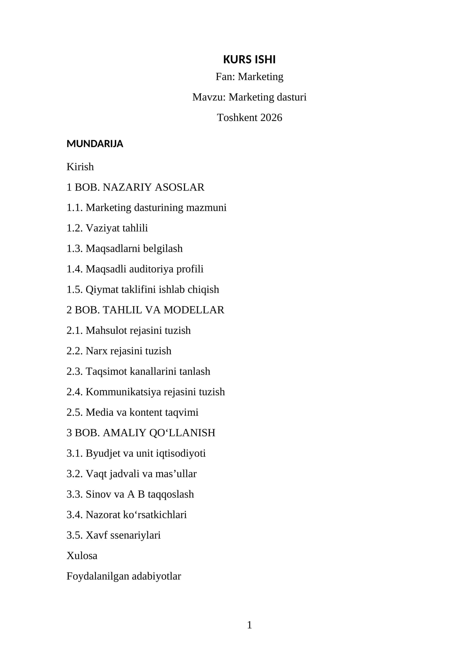 Marketing dasturi