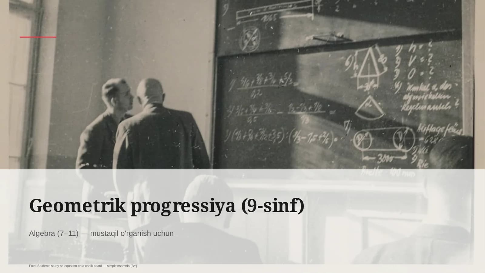 Geometrik progressiya (9-sinf)