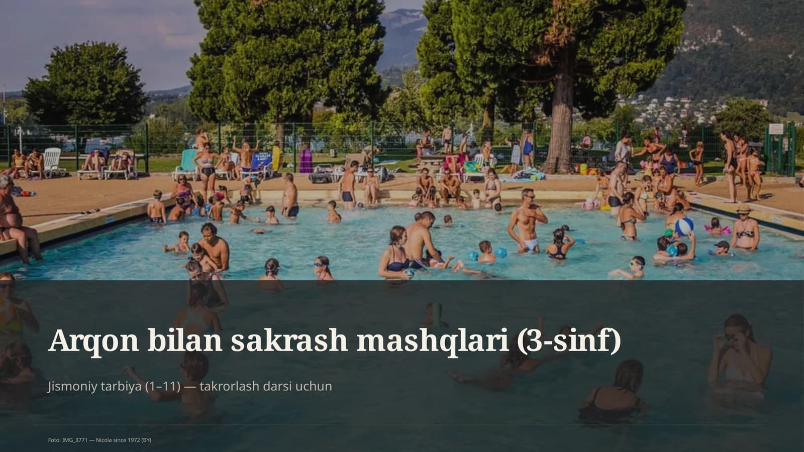 Arqon bilan sakrash mashqlari (3-sinf)