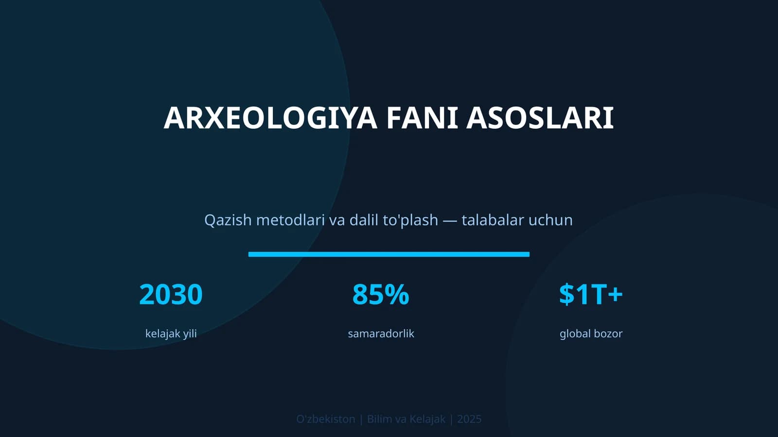 ARXEOLOGIYA FANI ASOSLARI