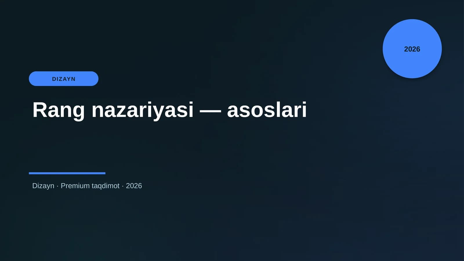 Rang nazariyasi — asoslari