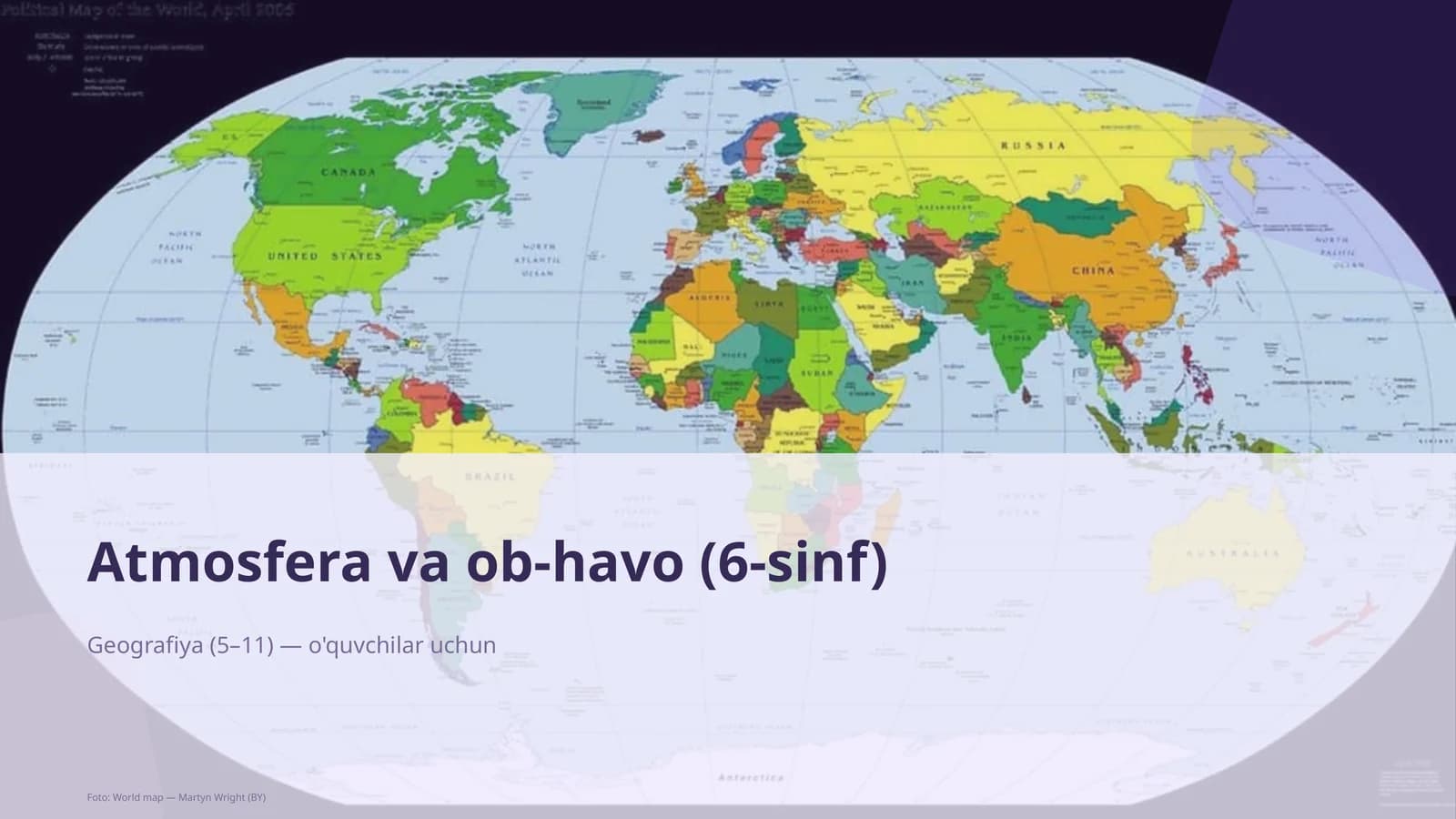Atmosfera va ob-havo (6-sinf)