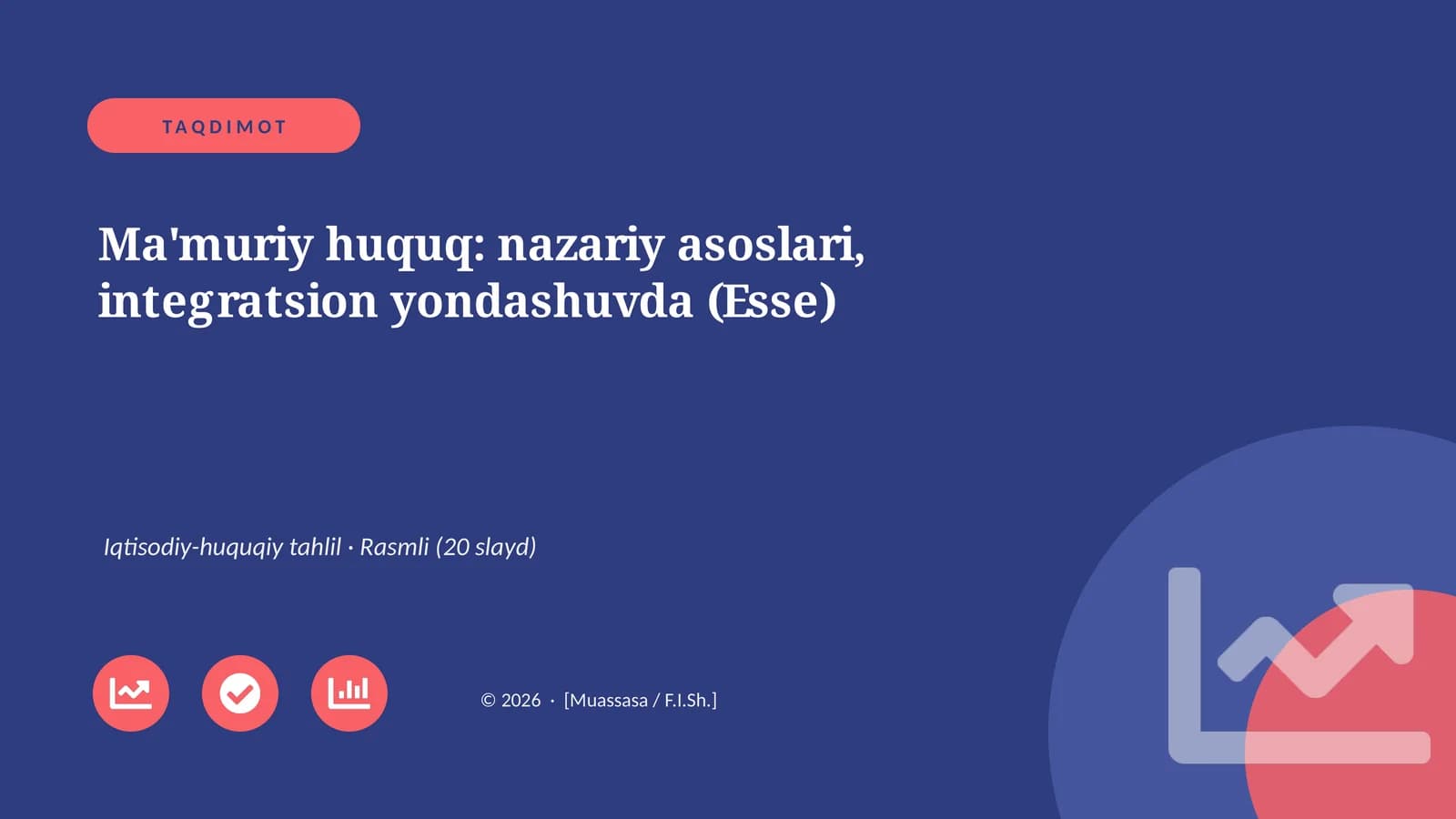Ma'muriy huquq: nazariy asoslari, integratsion yondashuvda (Esse)