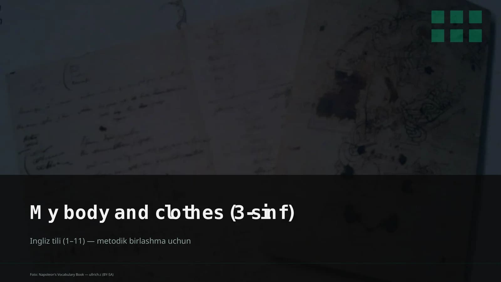 My body and clothes (3-sinf)