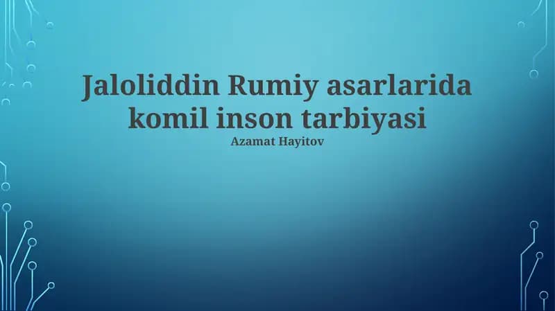 Rumiy Asarlari