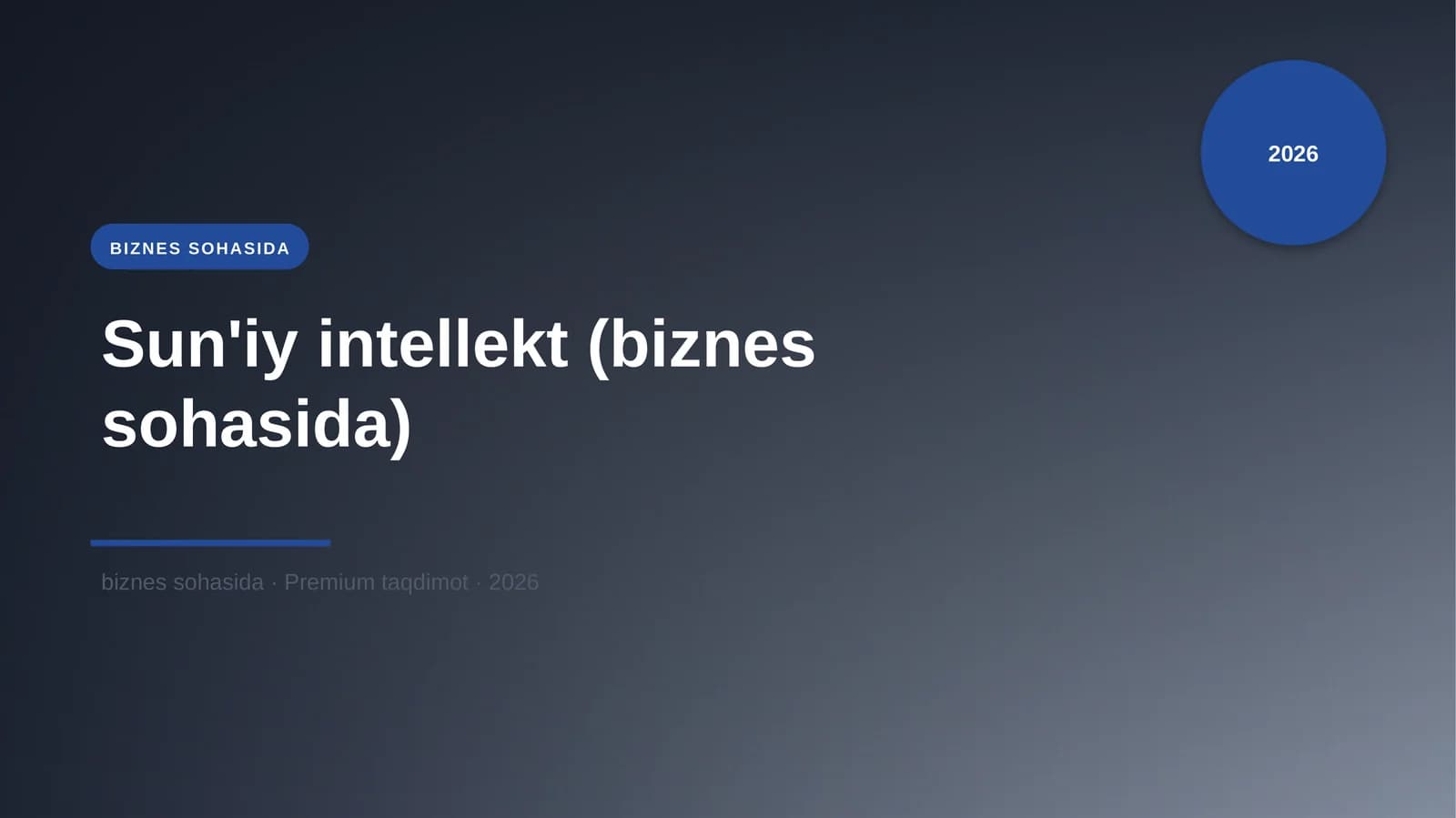 Sun'iy intellekt (biznes sohasida)