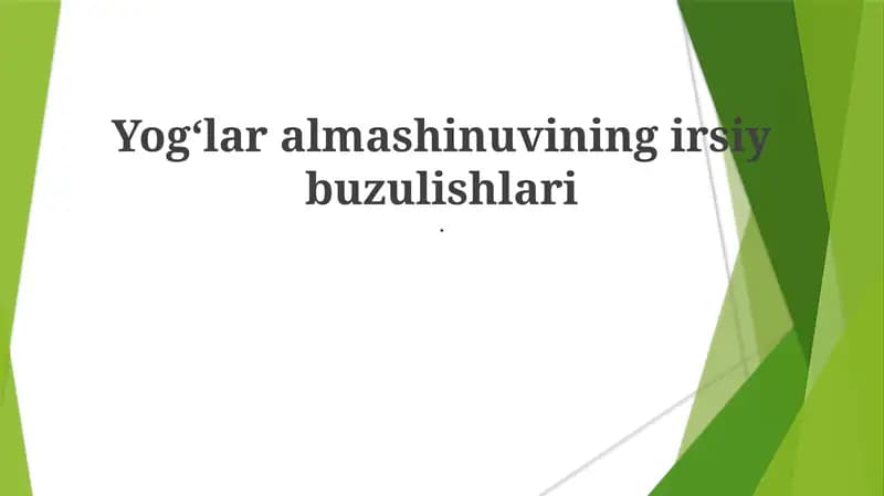Irsiy metabolik kasalliklar