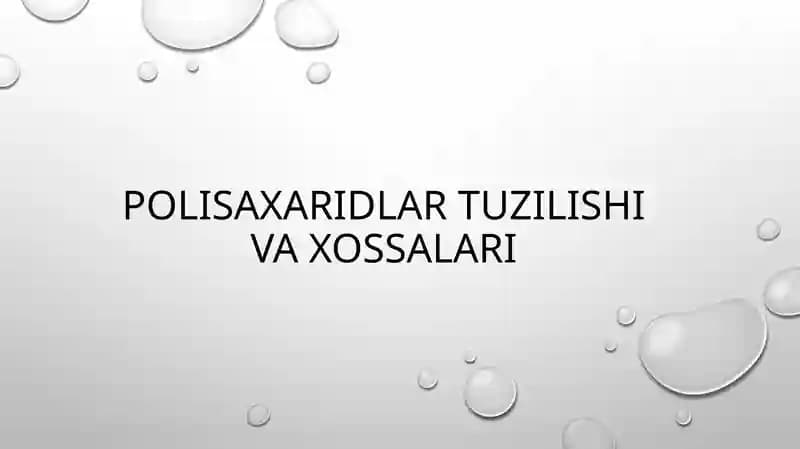 Polisaxaridlar