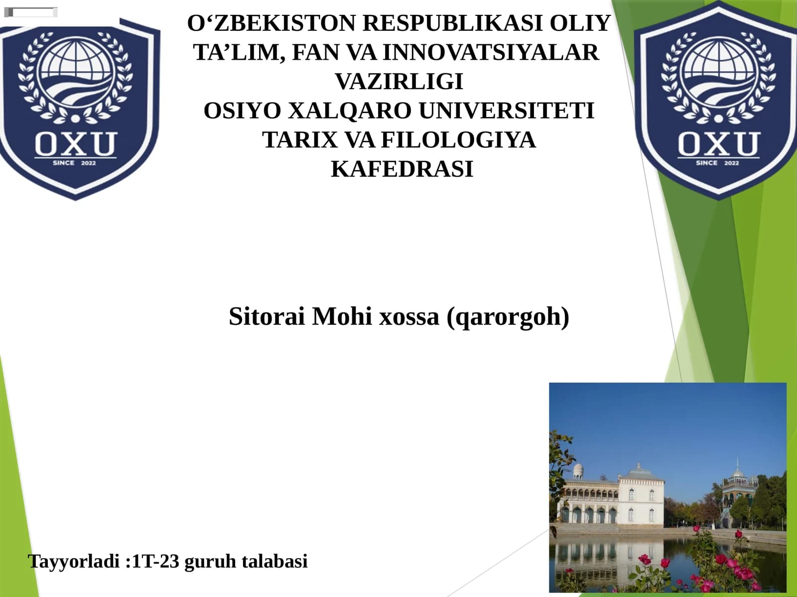 Sitorai Mohi xossa (qarorgoh)