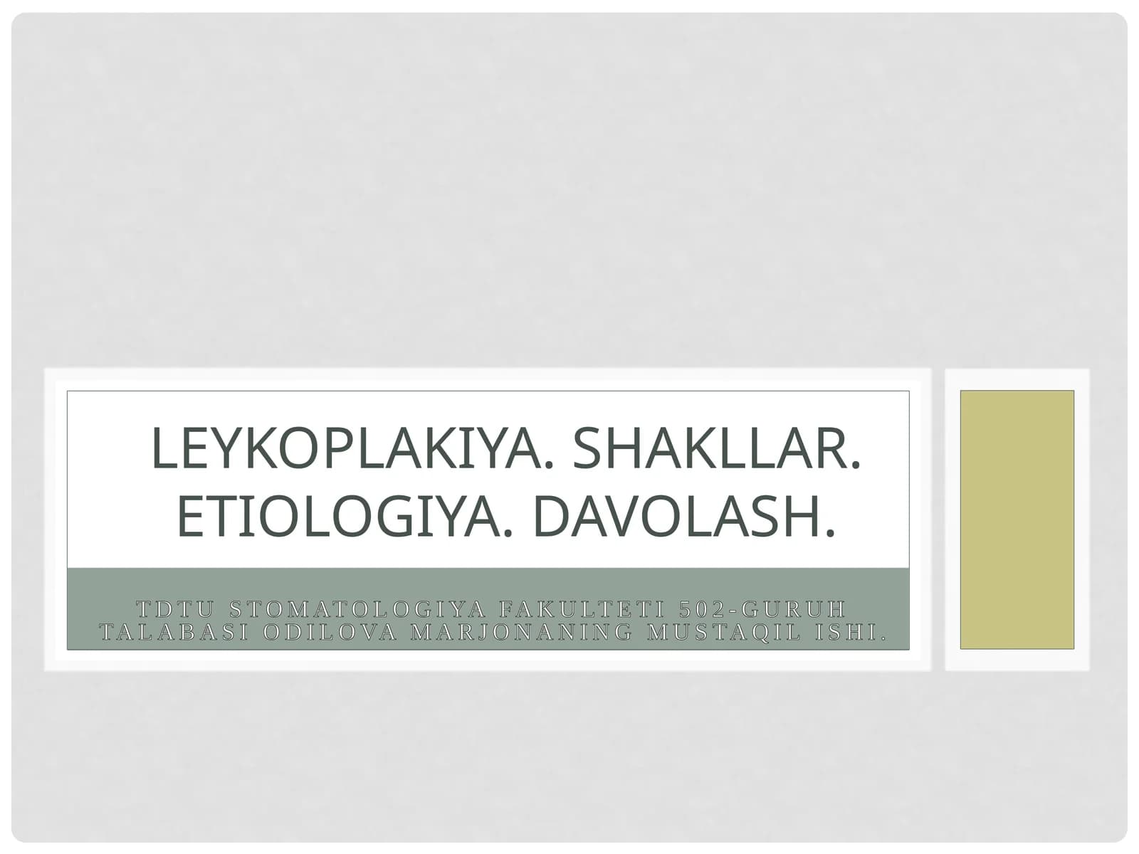 Leykoplakiya