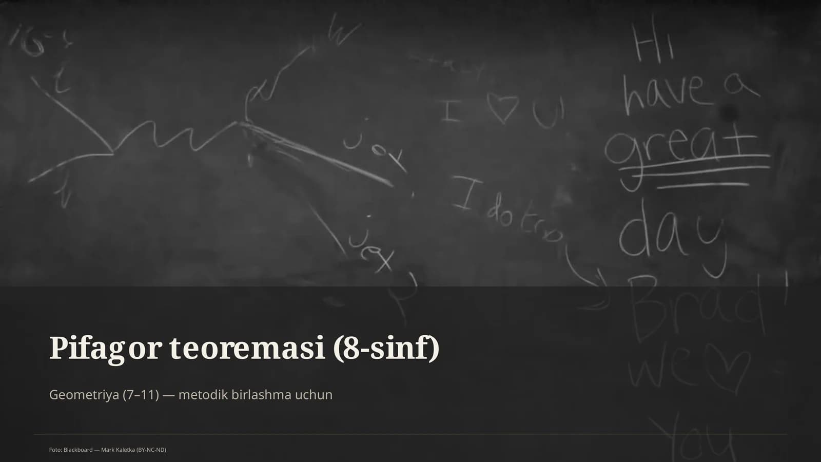 Pifagor teoremasi (8-sinf)