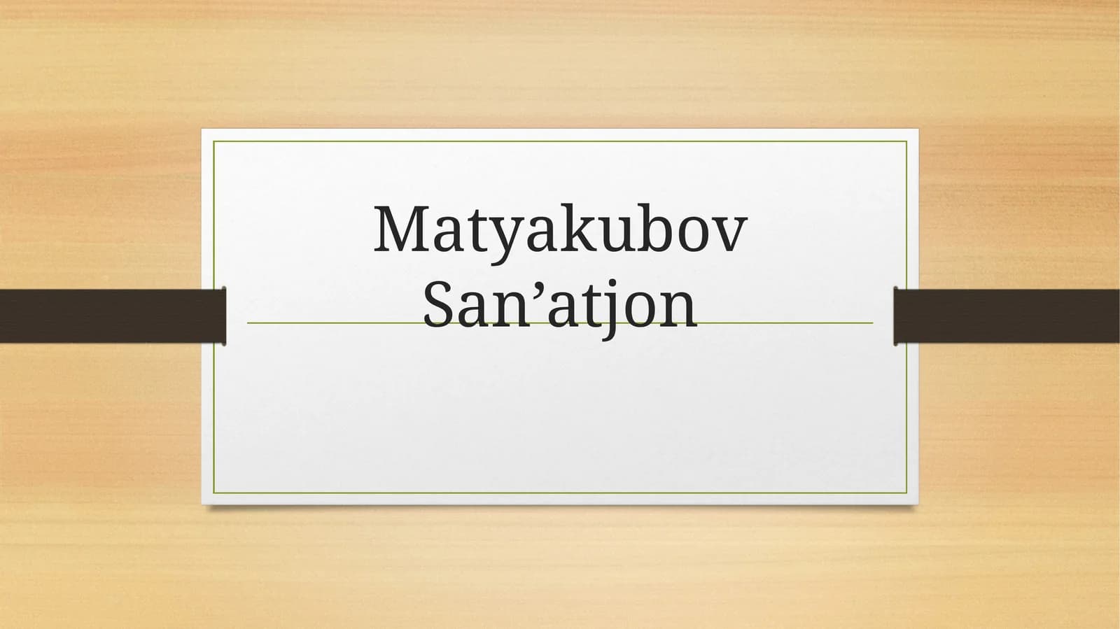MatyakubovSan’atjon