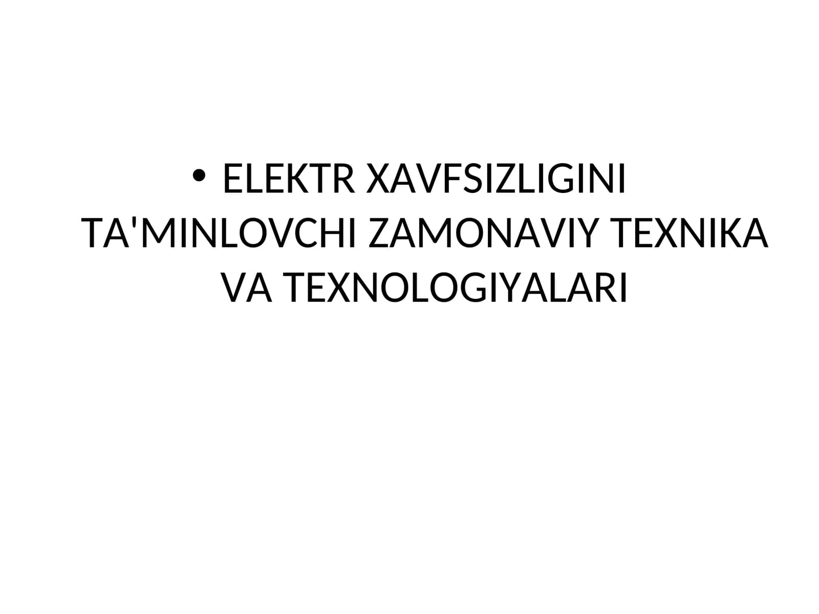 Elektr xavfsizligi