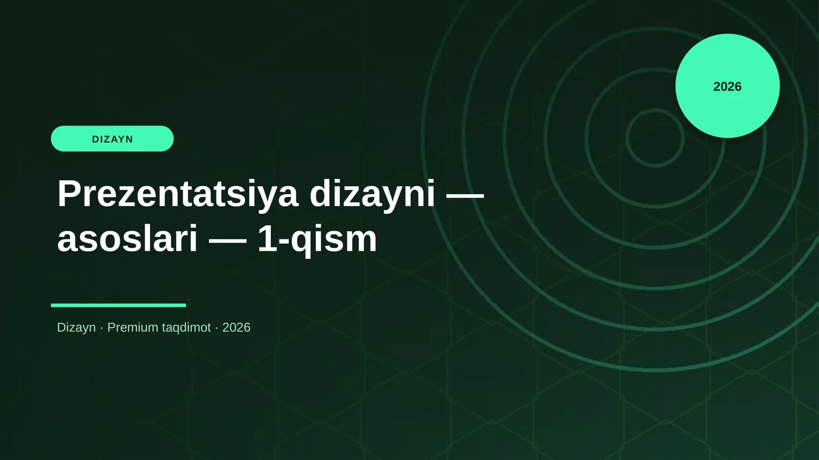 Prezentatsiya dizayni — asoslari — 1-qism
