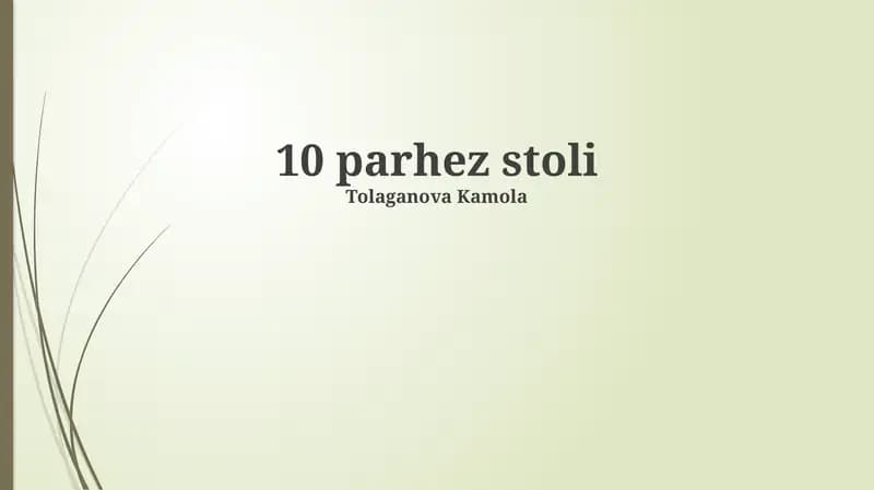 10 parhez stoli