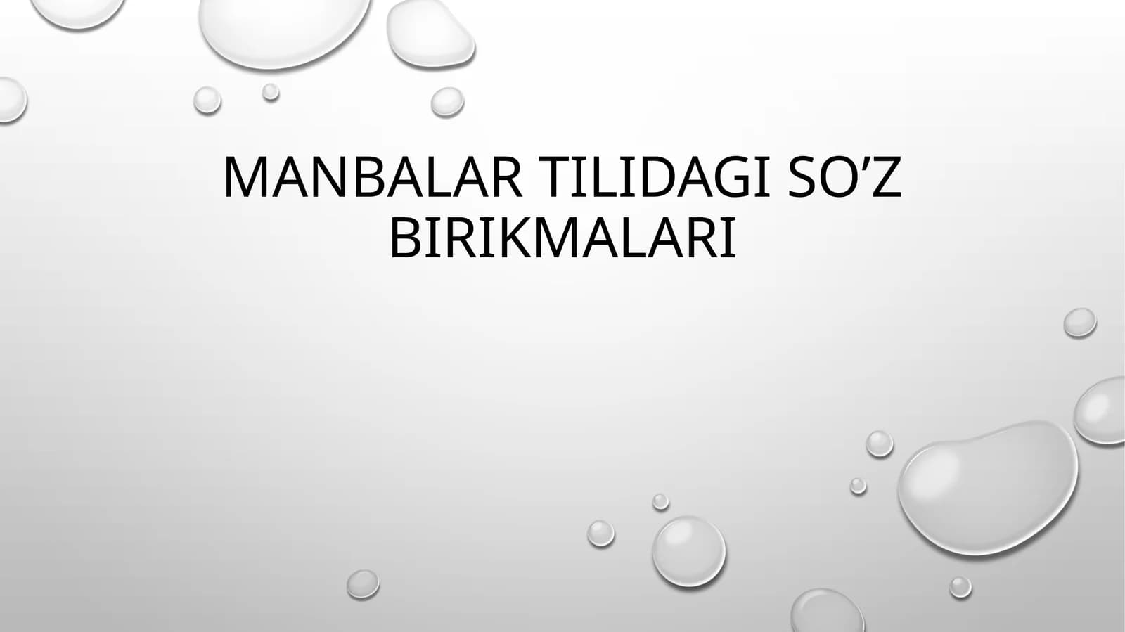 Manbalar tilidagi so’z birikmalari