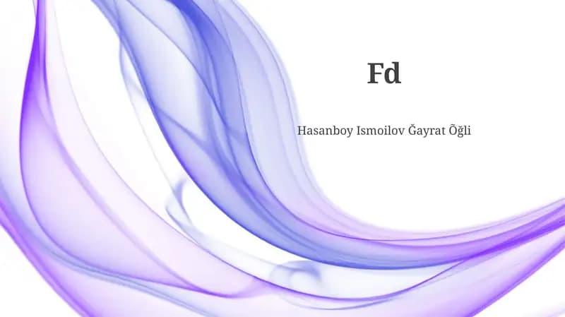 "Fd" ni ochish