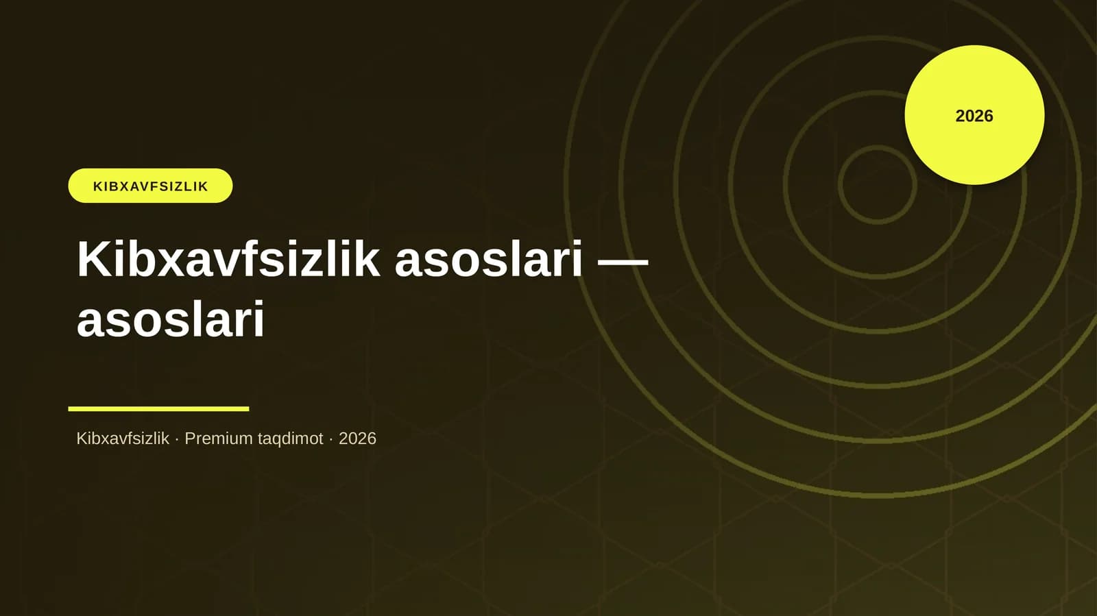 Kibxavfsizlik asoslari