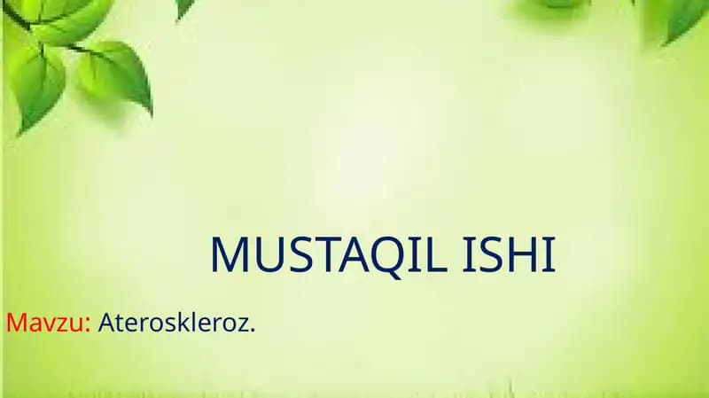 Ateroskleroz.