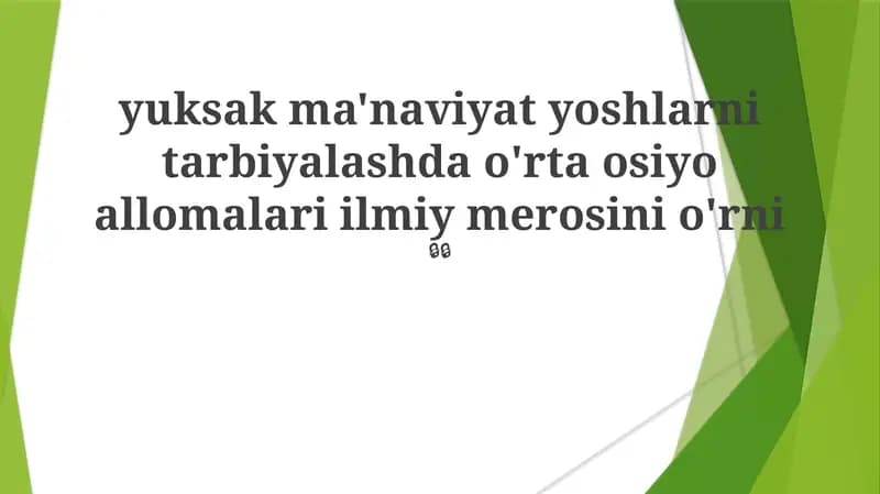 Axloqiy ta'limotlar va ularning zamonaviy ahamiyati