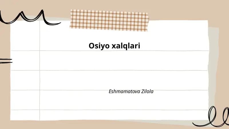 Osiyo xalqlari