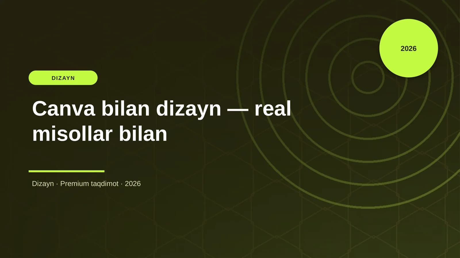 Canva bilan dizayn — real misollar bilan