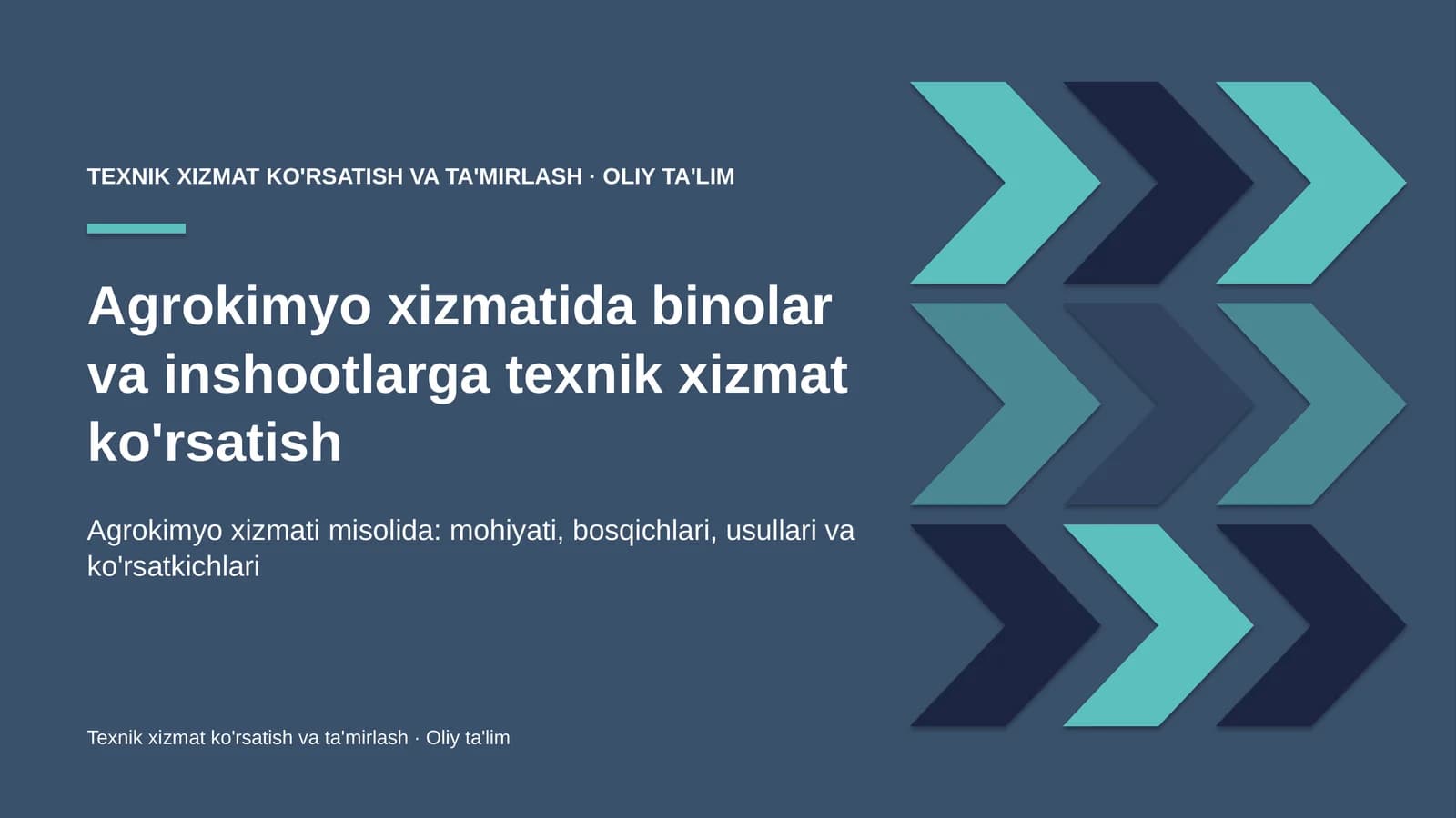 agrokimyo xizmatida binolar va inshootlarga texnik xizmat ko'rsatish 8869