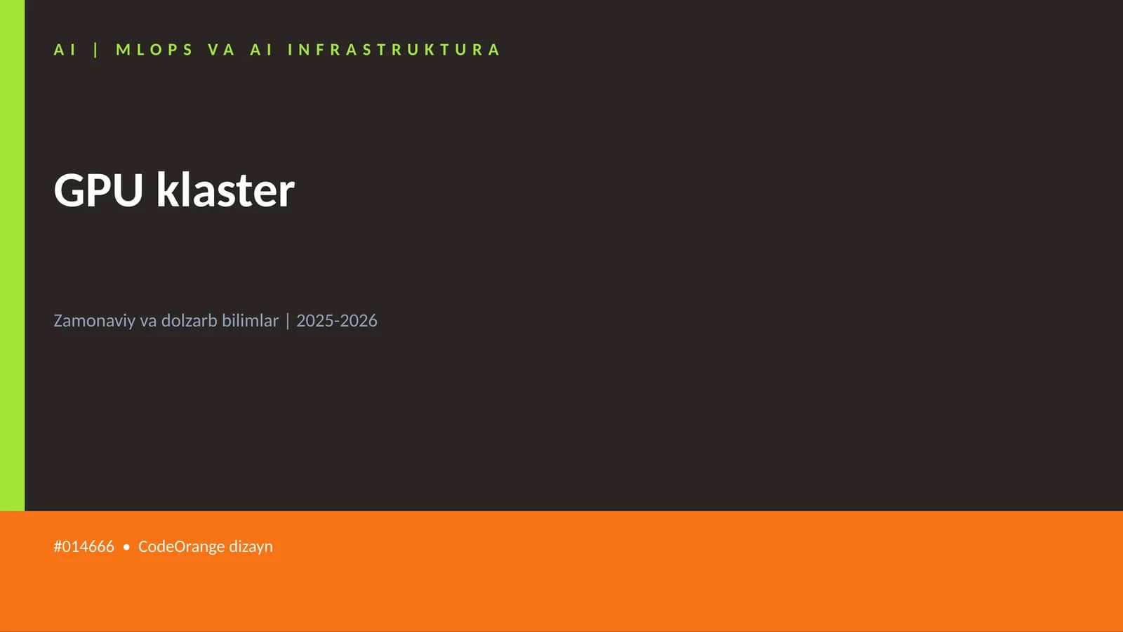 AI | MLOPS VA AI INFRASTRUKTURA
