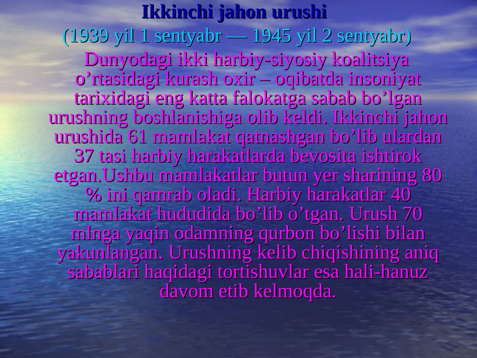Ikkinchi jahon urushi
