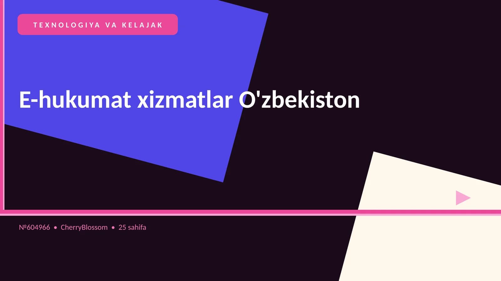 E-hukumat xizmatlar O'zbekiston